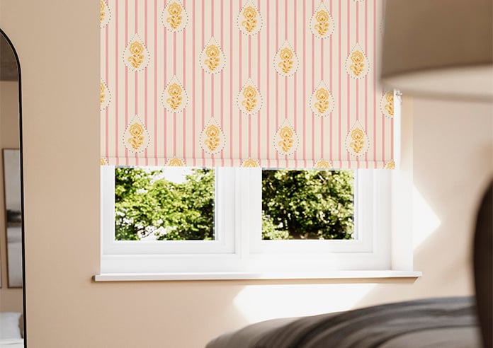 Petal & Block Bolli Stripe, Marigold - Roller Blind - Image 5